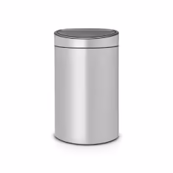 Brabantia Poubelle Touch Bin, 40 litres, Métallique Gris, Capacité 40 Litres, 72,7 cm x 43,5 cm x 30,2 cm