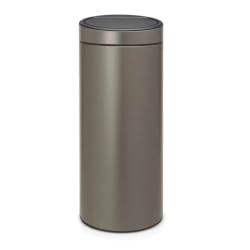 Brabantia - 115363 - Poubelle Touch Bin Unie New, 30 L - Acier Inoxydable Platinium