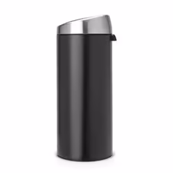 Brabantia Touch Bin, 30L, 30 L, Rond, Plastique, Acier inoxydable, Noir, Manuel, Acier inoxydable