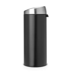 Brabantia Touch Bin, 30L Rond Plastique, Acier inoxydable Noir