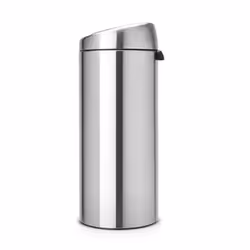 Brabantia Touch Bin, 30L Rond Plastique, Acier inoxydable