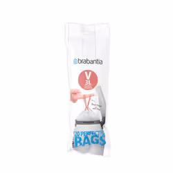 Brabantia 116582, 3 L, Blanc, Polyéthylène haute densité (HDPE), 290 mm, 235 mm, 20 pièce(s)