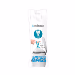 Brabantia 116681, 5 L, Blanc, Polyéthylène haute densité (HDPE), 340 mm, 295 mm, 20 pièce(s)