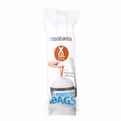 Brabantia 116728, 12 L, Blanc, Polyéthylène haute densité (HDPE), 490 mm, 355 mm, 20 pièce(s)