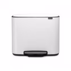 Brabantia - 121142 - Poubelle Bo Pedal Bin, 11 + 23 litres, Blanc