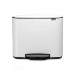 Brabantia - 121142 - Poubelle Bo Pedal Bin, 11 + 23 litres, Blanc