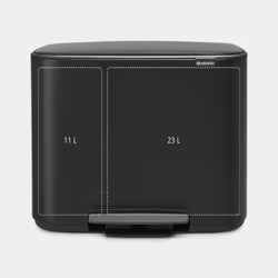 Brabantia 121227 poubelle Rectangulaire Noir
