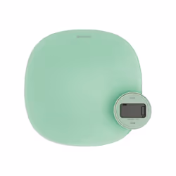 Brabantia Tasty+, Balance de ménage électronique, 5 kg, 1 g, Vert, Comptoir, Rond