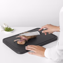 Brabantia Tasty+ planche à découper pour cuisine Rectangulaire Plastique Gris