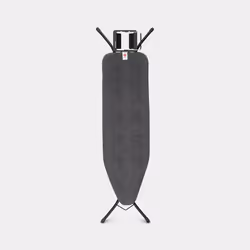 Brabantia Table À Repasser Taille B, Table à repasser pour manches, Coton, Fer à vapeur, Noir, Monochromatique, 1240 x 380 mm