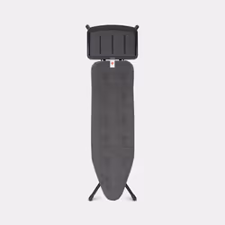 Brabantia Table À Repasser Taille B, Table à repasser pour manches, Coton, Fer à vapeur, Noir, Monochromatique, 1240 x 380 mm