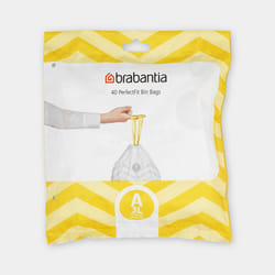 Brabantia 137600 sac poubelle 5 L Blanc 40 pièce(s)