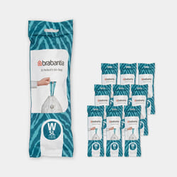 Brabantia 137884 sac poubelle 5 L Blanc 20 pièce(s)