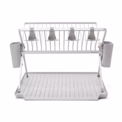 Brabantia 139369, Organisateur de câbles, Support, Dessus de table, Verres, Gris, Rectangle