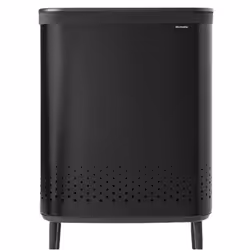 Brabantia Corbeille À Linge Bo Hi, 90 L, Rectangulaire, Noir, Noir, 540 mm, 320 mm