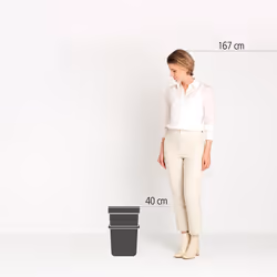 Brabantia Sort & Go 25 L 1 Nombre de paniers Gris