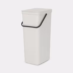 Brabantia Sort &amp; Go, 40 L, Rectangulaire, Plastique, Gris clair, Manuel, Belgique