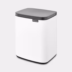 Brabantia Bo Waste Bin 7 L Rectangulaire Acier Blanc
