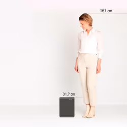 Brabantia Bo Waste Bin 7 L Rectangulaire Acier Blanc