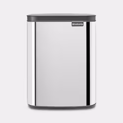 Brabantia Bo Waste Bin, 7 L, Rectangulaire, Acier, Acier, Acier, Manuel