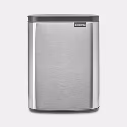 Brabantia Bo Waste Bin, 7 L, Rectangulaire, Acier, Acier, Acier, Manuel