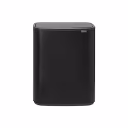Brabantia Bo Touch Bin, 60 L, Rectangulaire, Plastique, Noir, Plastique, Senseur