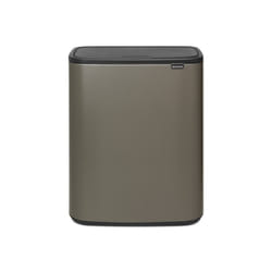 Brabantia Bo Touch Bin 60 L Rectangulaire Plastique Noir, Platine