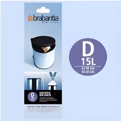Brabantia Bin Liners, 15-20 L - Size D, 20 Bags