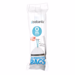 Brabantia 300349, 30 L, Blanc, Polyéthylène haute densité (HDPE), 760 mm, 435 mm, 20 pièce(s)