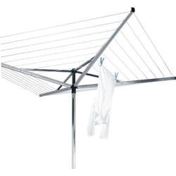 Brabantia Essential Rotary Washing Line Airer with Concrete Anchor Tube, 50 m - Silver