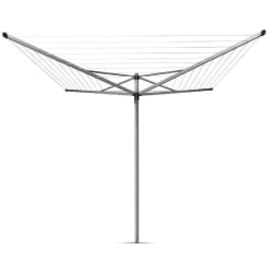 Brabantia 310843 Séchoir Topspinner Rotatif 4 Bras 50 m avec Douilles - Argent