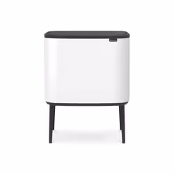Brabantia 313523, 33 L, Rectangulaire, Acier inoxydable, Noir, Blanc, Plastique, 540 mm