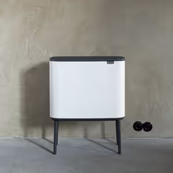 Brabantia 313523 poubelle 33 L Rectangulaire Acier inoxydable Noir, Blanc - Vue supplémentaire 10