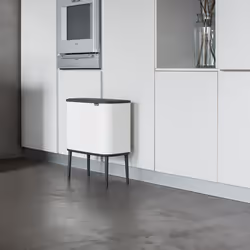 Brabantia 313523 poubelle 33 L Rectangulaire Acier inoxydable Noir, Blanc - Vue supplémentaire 11