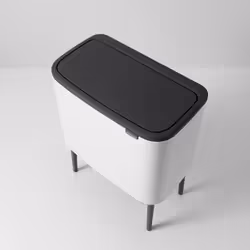 Brabantia 313523 poubelle 33 L Rectangulaire Acier inoxydable Noir, Blanc - Vue supplémentaire 12