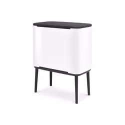 Brabantia 313523 poubelle 33 L Rectangulaire Acier inoxydable Noir, Blanc - Vue supplémentaire 4
