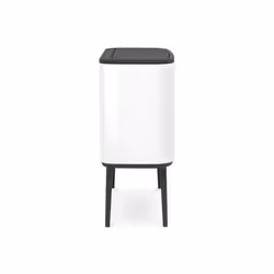 Brabantia 313523 poubelle 33 L Rectangulaire Acier inoxydable Noir, Blanc - Vue supplémentaire 5