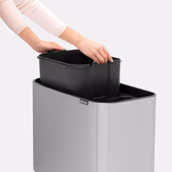 Brabantia 316227 poubelle 34 L Rectangulaire Plastique, Acier Acier inoxydable - Vue supplémentaire 10