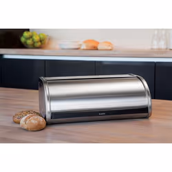 Brabantia Matt Steel Roll Top Bread Bin Rectangulaire Acier inoxydable 1 pièce(s) - Vue supplémentaire 2