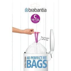 Brabantia 361982 Distributeur de Sacs Poubelles Poignées Coulissantes 12 L Blanc