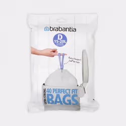 Brabantia PerfectFit, 20 L, Blanc, Plastique, Chine, 545 mm, 435 mm