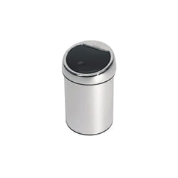 Certeo - Poubelle murale 3 litres Brabantia Touch-bin ronde inox brillant
