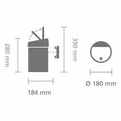Brabantia Touch Bin, 3 litres, Platine - Vue supplémentaire 4