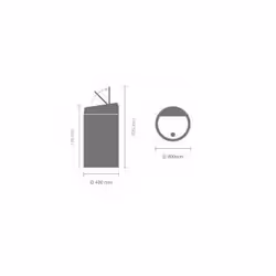 Brabantia Touch Bin 60 L Rond Noir - Vue supplémentaire 4