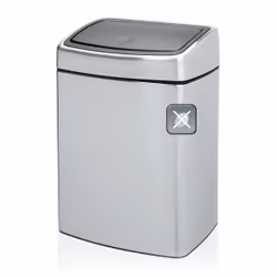 Brabantia Touch Bin, 10 L, Rectangulaire, Acier, Argent, Manuel, 275 mm
