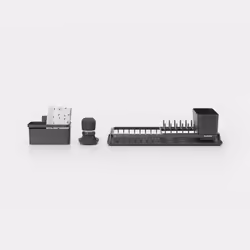 Brabantia 660184, Égouttoir, Support, Autonome, Couverts, Vaisselle, Verres, Ustensile, Noir, Rectangle