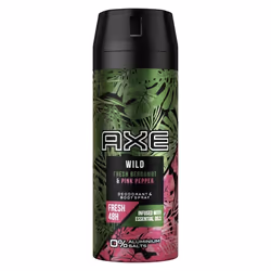 AXE WILD FRESH BERGAMOT &amp; PINK PEPPER, Hommes, Déodorant parfumé, Déodorant spray, Spray, 150 ml, Bergamote, Baie rose