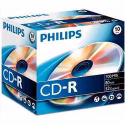 Philips 8710895778176, 52x, CD-R, 120 mm, 700 Mo, Boîte à gâteaux, 10 pièce(s)