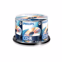 Philips CD-R CR7D5NB50/00, 52x, CD-R, 700 Mo, 50 pièce(s)