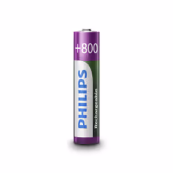 Philips Rechargeables Batterie R03B2A80/10, Batterie rechargeable, 1,2 V, 800 mAh, 2 année(s), Cd (cadmium), Hg (mercure), 36 ...